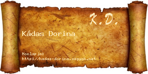 Kádas Dorina névjegykártya